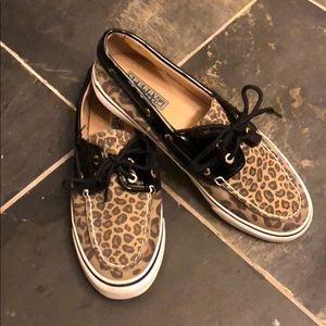 Leopard Print Sperry Size 8